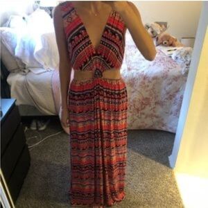 NWT RARE Rachel Pally Delmy Maxi Cutout Dress - Granita Folk Stripe - Small